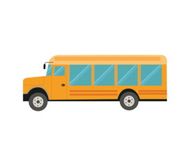 Bright Yellow School Bus on Clean White Background