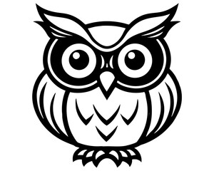 Fototapeta premium Cute Brown Cartoon Owl Mascot Illustration – Wisdom, Education, and Nature Symbol