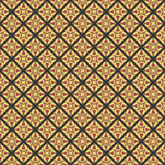 Obraz premium A luxurious seamless geometric pattern in gold, coral, and cream tones. Perfect for textiles, wallpapers, packaging, and modern decorative backgrounds.