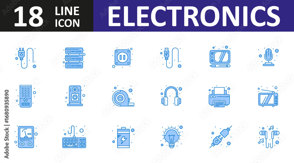 Poster a collection of flat vector business icons for web and mobile design