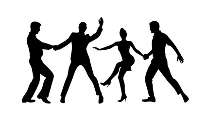 Black silhouette of a majestic stag deer animal