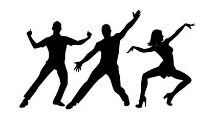 Black Silhouette of a Woman Dancing movement elegance