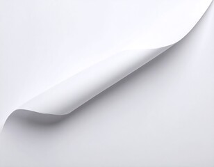 A smooth, pristine sheet of white paper curves elegantly in a subtle, sophisticated design.