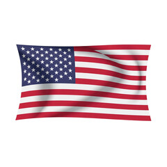 Obraz premium Experience the dynamic spirit of America with a beautifully waving US flag, perfect for patriotic celebrations, national pride, and representing freedom.