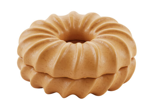 Isolated delicious ring donut, baked good ready to eat for breakfast or snack time
