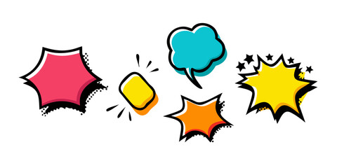 Comic Style Speech Bubbles explosion sound effect