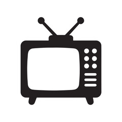 Vintage Television Vector Art, Retro TV Screen Icon
