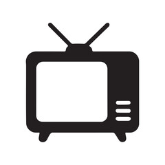 Vintage Television Vector Art, Retro TV Screen Icon