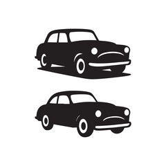 Classic Vintage Car Silhouette Retro Automobile Vector Art