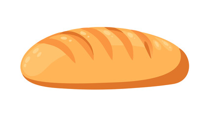 Golden loaf of bread with scoring baked crust