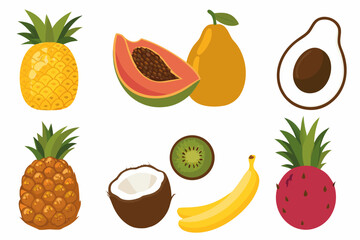 a variety of colorful fruits arranged neatly together