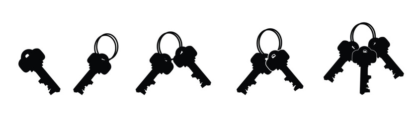 Key icon set vector illustration. black key icons set.