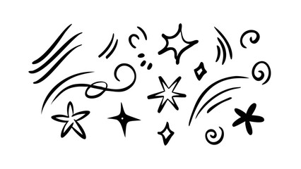 Hand Drawn Motion Lines speed abstract