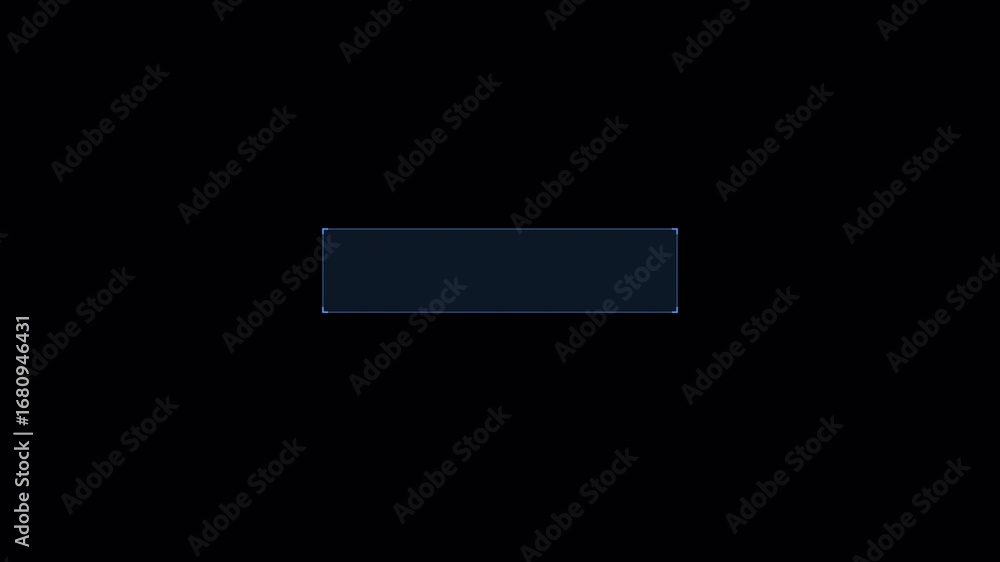 Poster minimalist dark blue rectangle with selection box outline on black background for ui design