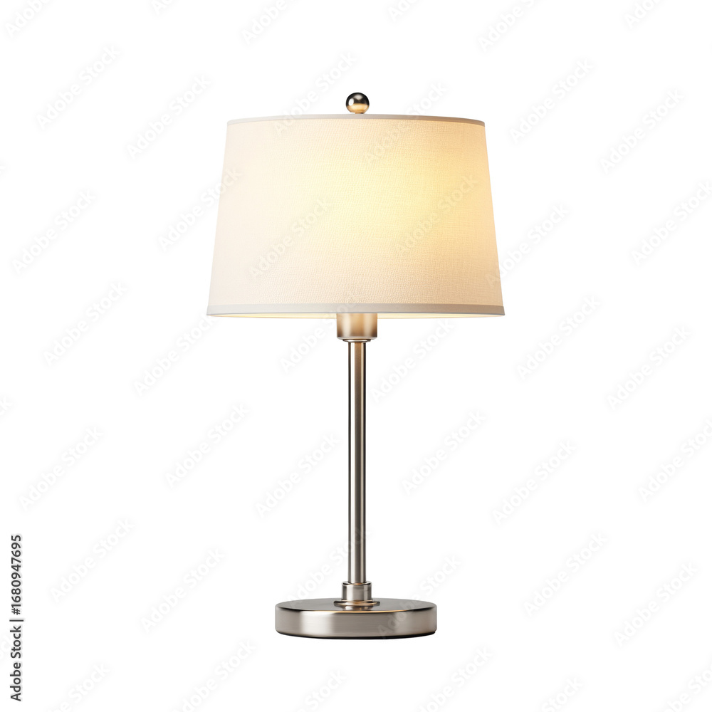 Poster elegant illumination a radiant table lamp casting a gentle glow on a transparent setting