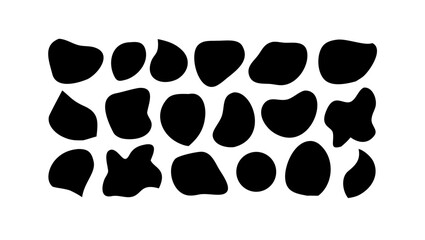 Irregular Black Letter A Silhouettes alphabet typography