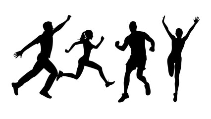 Minimalist Black Silhouette of a Vintage Car automobile