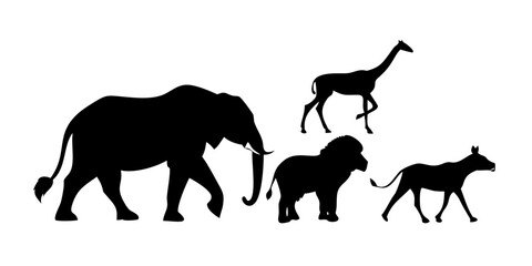 Minimalist Black Silhouette of a Wild Horse vector