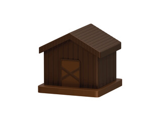 farmhouse icon 3d illustration render