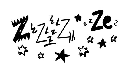 Naklejka premium Playful Doodle Comic Set black white