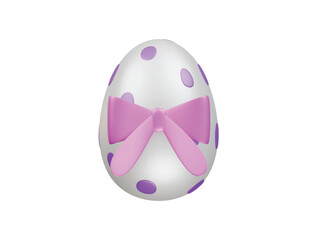 egg with ribbon icon 3d illustration render