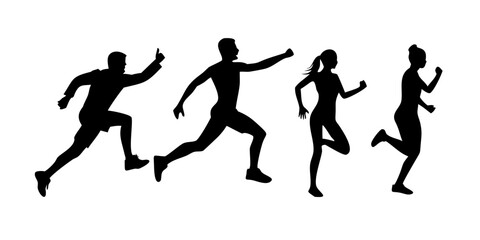 Two men walking side by side silhouette black