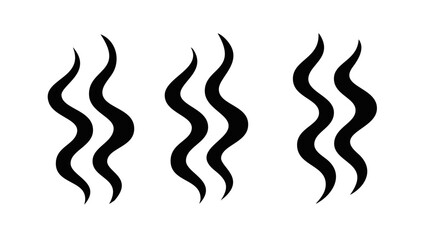 Wavy Black Smoke Wisps steam abstract