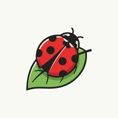 ladybug on green leaf