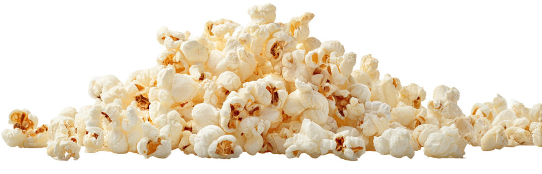 A large pile of popcorn