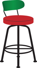 Round Stool Colorful Vector Illustration Design (Version: 04)