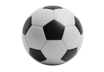 Isolated leather soccer ball for sports, sport, football, team play, and recreation