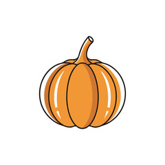 Orange pumpkin illustration