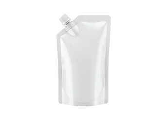 Isolated flexible bag with screw cap for branding, presentation and mock-up design