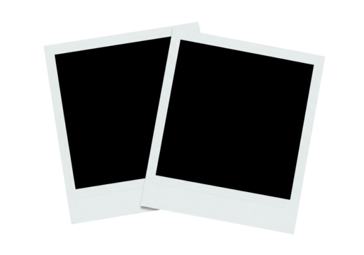 Isolated frames for picture, instant photos, instant camera photos, or memories archive.