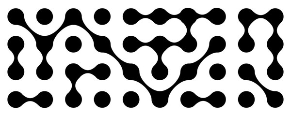 Connect dot geometric pattern. Neural metaball connections bg, science abstract wallpaper