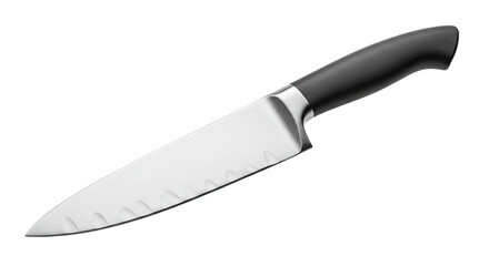 Obraz premium Closeup of a sharp stainless steel chefs knife.