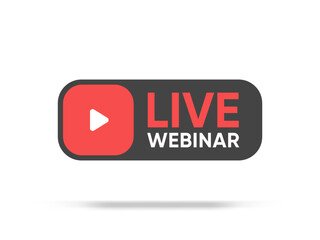 Live streaming icon. Live stream icons. Video broadcasting icon. Red live symbol for TV, news, movies, shows, webinar. Online stream icons.