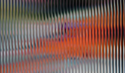 With vertical ribbed glass effect, gradient glass, vibrant fractal gradient with smooth distortion...