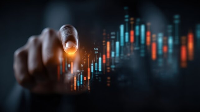 Hand Interacting with Digital Data Graph for Financial Analysis and Insights