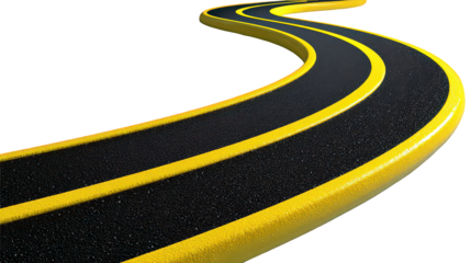 Abstract Yellow And Black Glittering Road Path Design