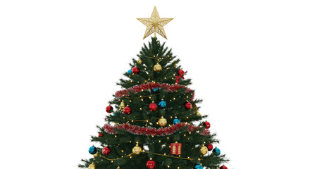 Fototapeta premium Decorated Christmas Tree for Festive Holiday Season.