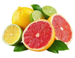 Colorful citrus fruit display