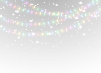 ribbon chain garland string wire yellow gold lamp led bulb light glow glowing shine festive fairy happy party celebration holiday christmas new year banner background png border card decor decoration 