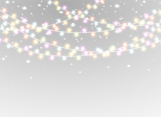 string wire chain ribbon garland festive fairy glow glowing shine light lamp led bulb gold yellow christmas holiday event party celebration year new background banner png border card decor PNG