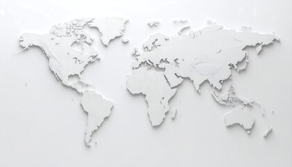 A 3D world map, simple and elegant