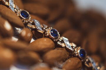 close up of a necklace