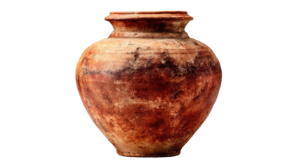 Terracotta, ovoid jar, aged