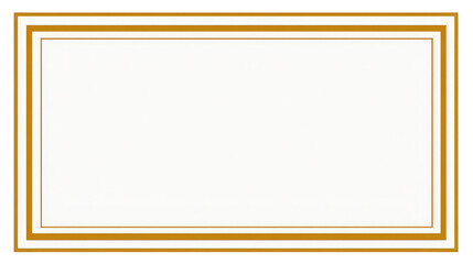 Elegant Gold Frame on White Background