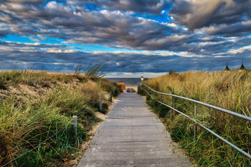 Sound of the Sea - Usedom Baltic Sea Vacation Holidays Sunset Beach Chair Relaxation Time-out Travel Cloud Island Postcard Background Wallpaper Beautiful Peaceful North Journey Destination	