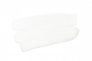 White paint brush strokes intersecting, creating textured visual dynamic against transparent background, showcasing artistic expression